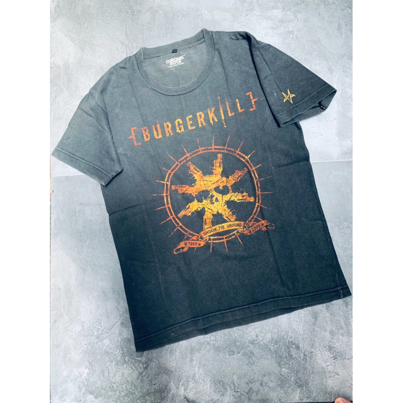 T-Shirt / Baju Original -[ BURGERKILL ]- SKULLGUN SMOKE & DESTROY