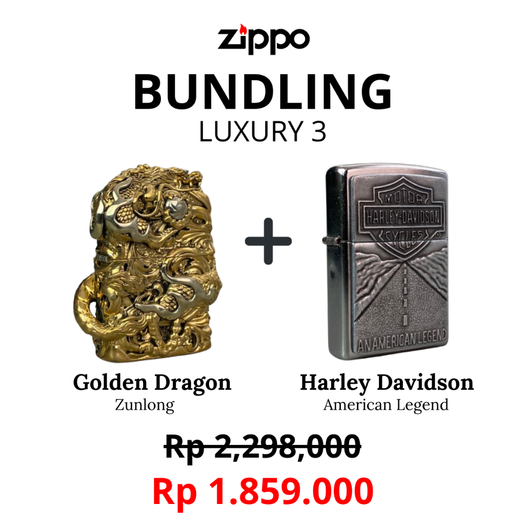 Zippo Luxury - Bundling Luxury 3 (Golden Dragon Zunlong)