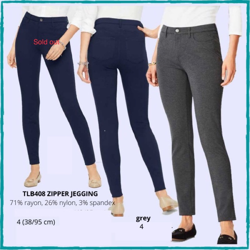Celana Jegging Wanita Murah Talbots 408 Zipper Grey