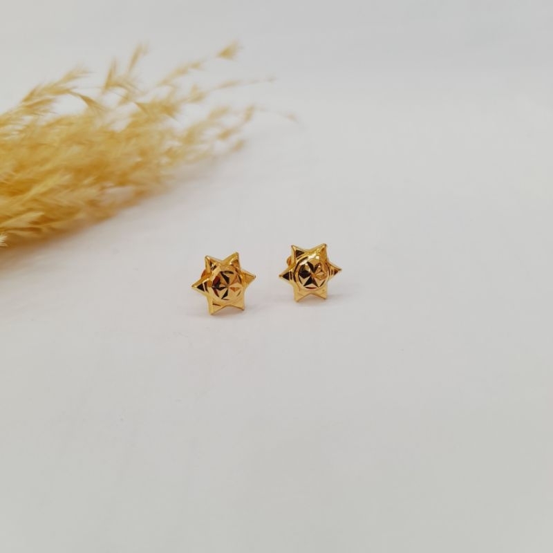 Anting Tindik Emas Asli Bintang