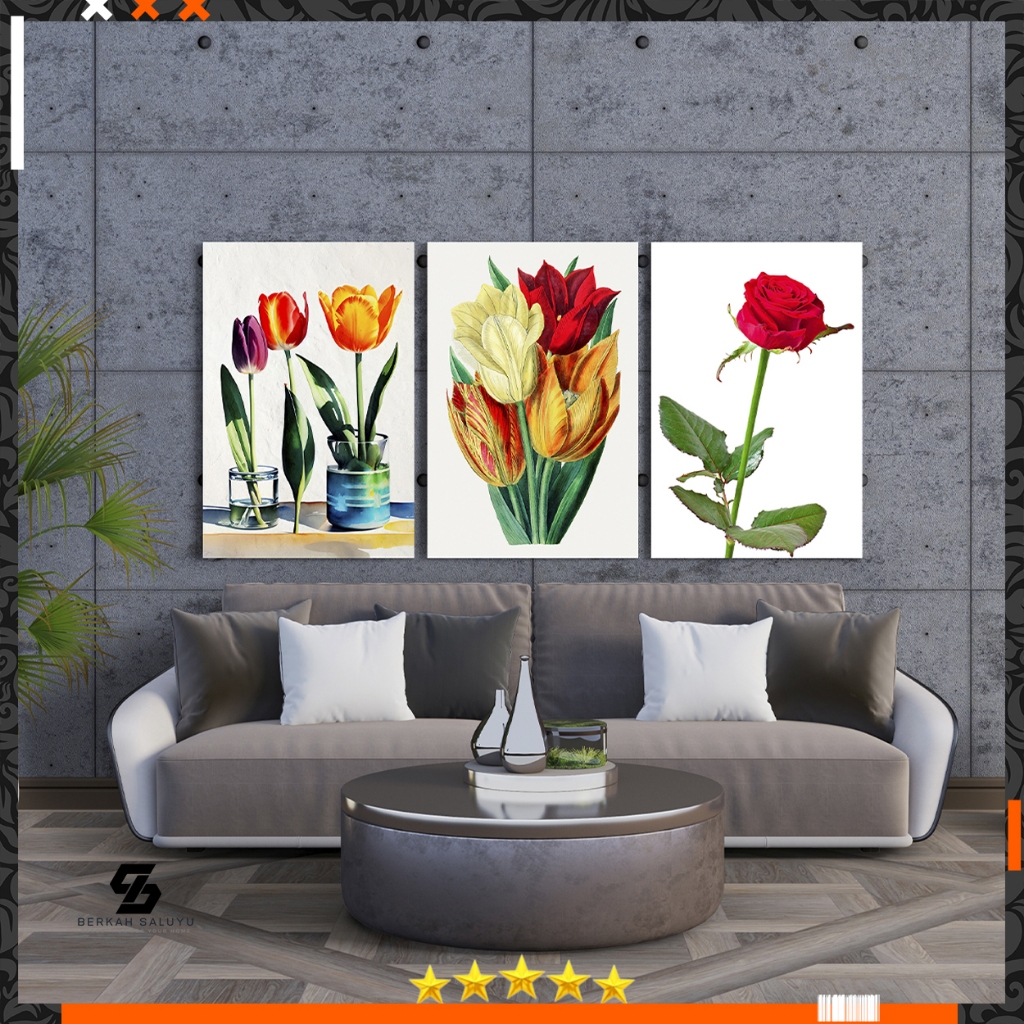 Hiasan/Poster Dinding Ruang Tamu/Kamar Gantungan Pintu Bunga/Tanaman Aesthetic