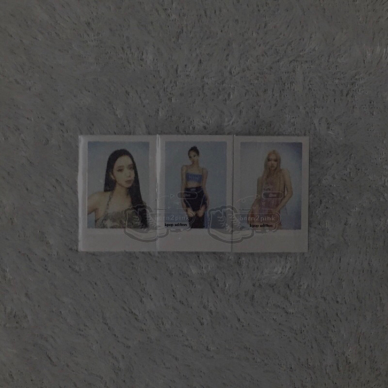 photocard pc polaroid bornpink blackpink jisoo, jennie, rose
