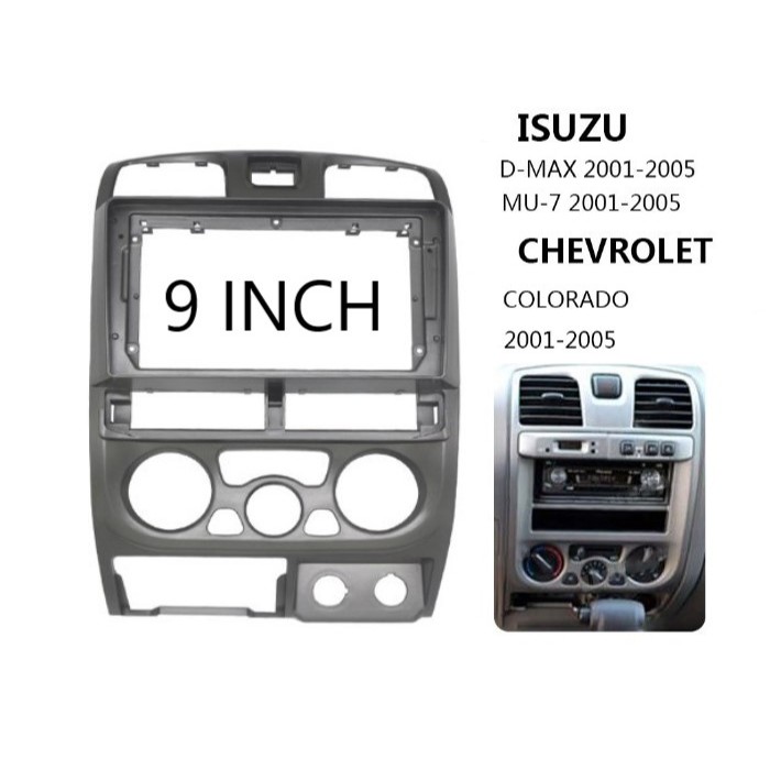 frame headunit android 9 ISUZU D MAX DMAX MU7 CHEVROLET COLORADO 2001 - 2005