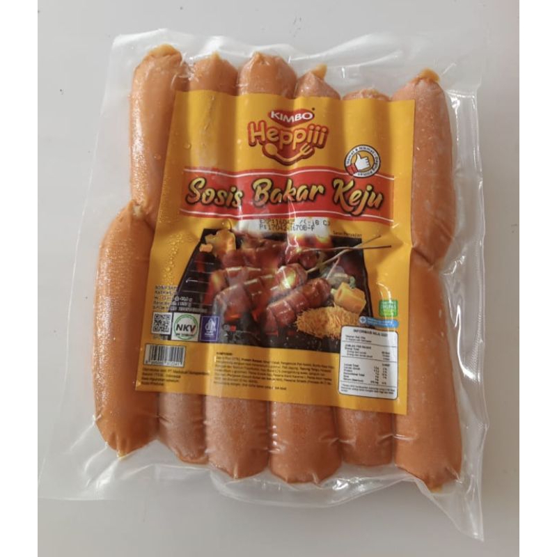 

kimbo heppiii sosis bakar sapi rasa keju, original, balado pedas isi 12 halal murah bandung