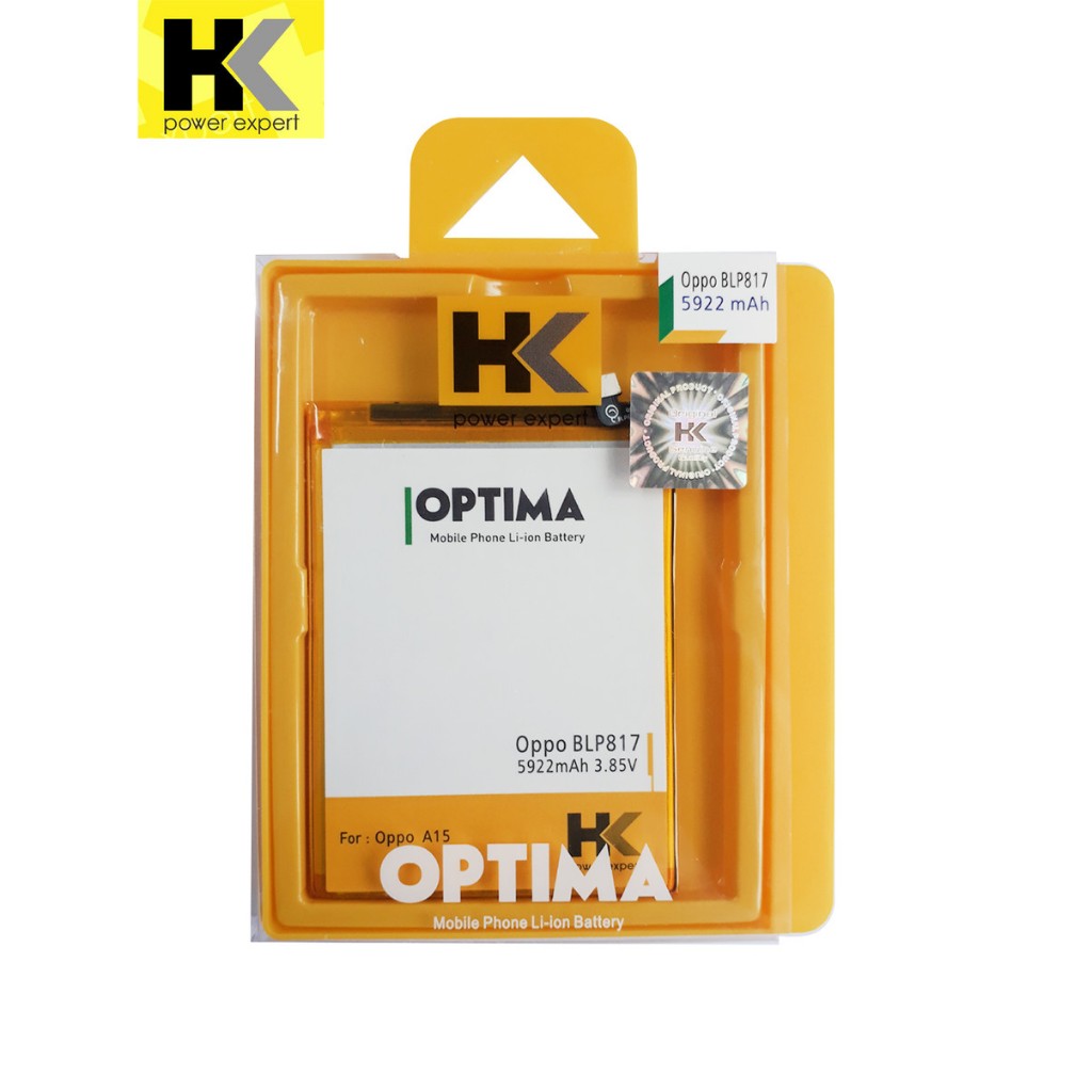 Original HK Optima Baterai Oppo A15 BLP817 5922 mAh 3.85V Double IC