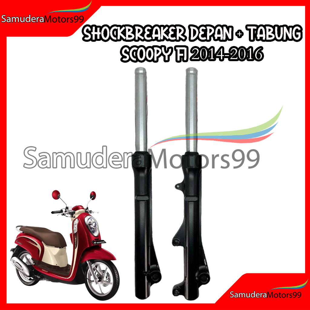 Shock breaker motor scoopy fi 2014 - 2016/as shock depan + Tabung/as sok depan