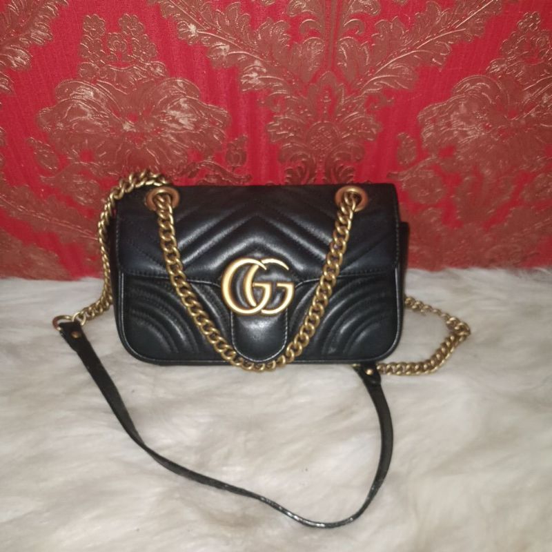 GUCCI Heart GG MARMONT MINI PRELOVED/ GUCCI PL