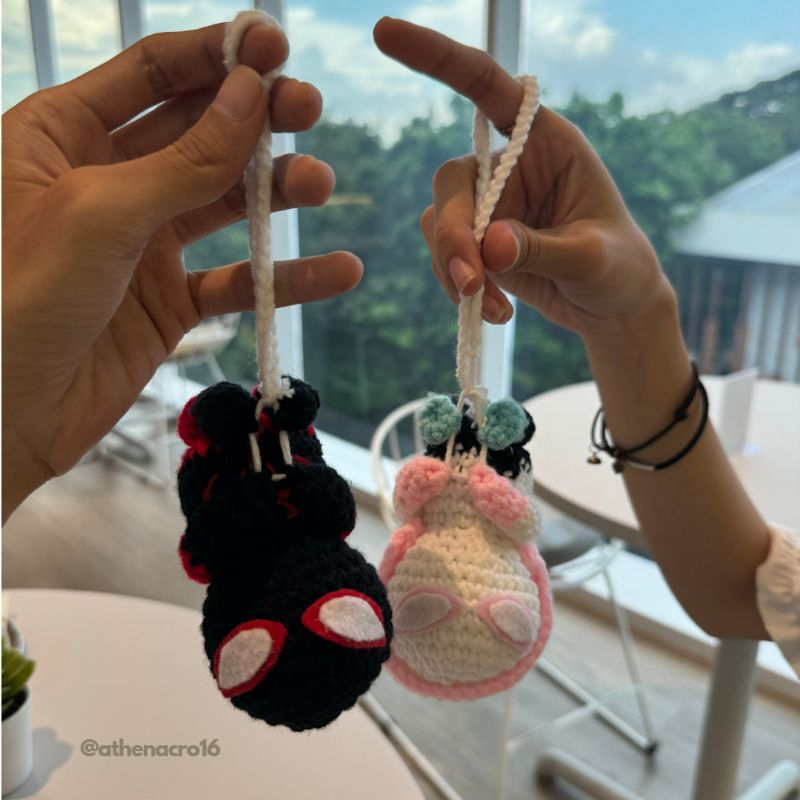 Gantungan kunci spiderman | couple keychain | spiderman crochet | gantungan kunci rajut