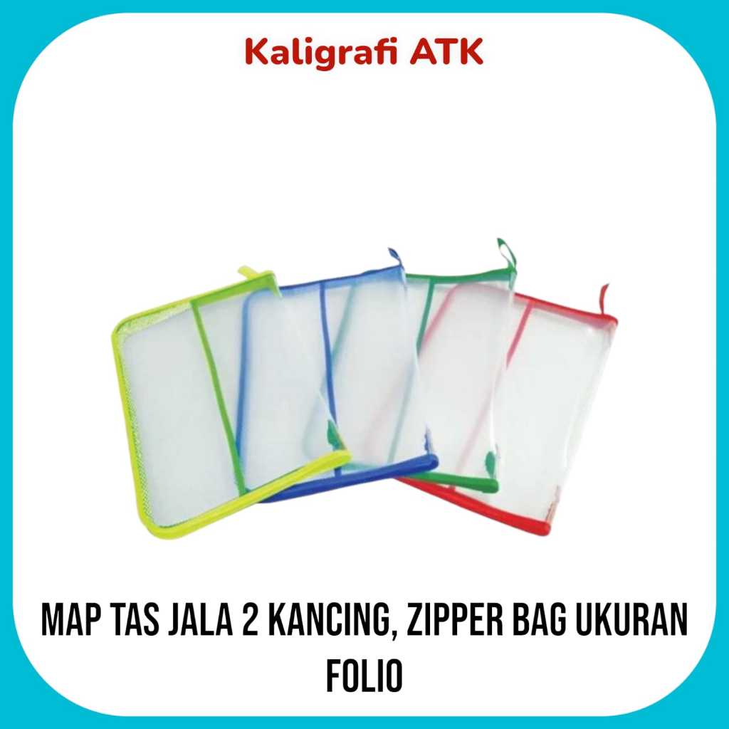 

Map tas jala resleting ukuran F4 merk RR