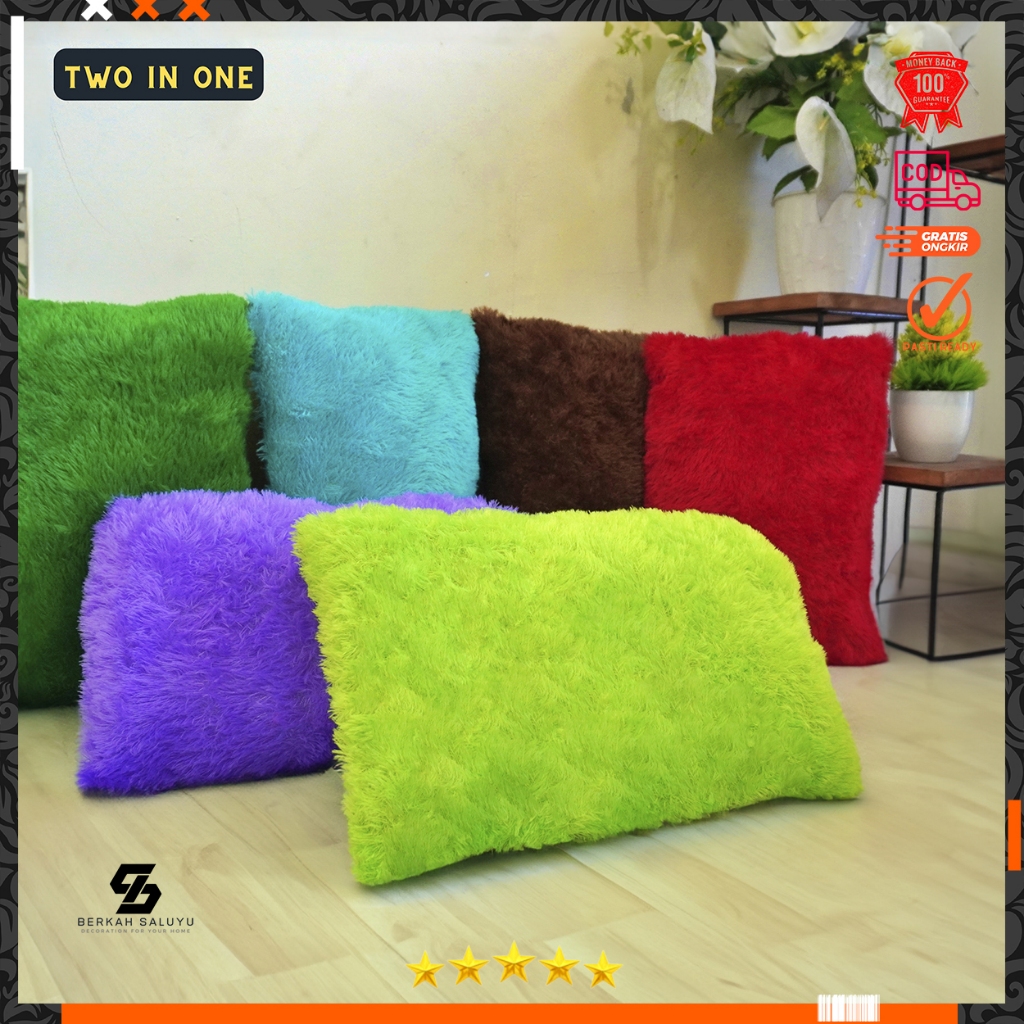 Bantal Sofa/Bantal Tidur Bulu Rasfur 2 in 1