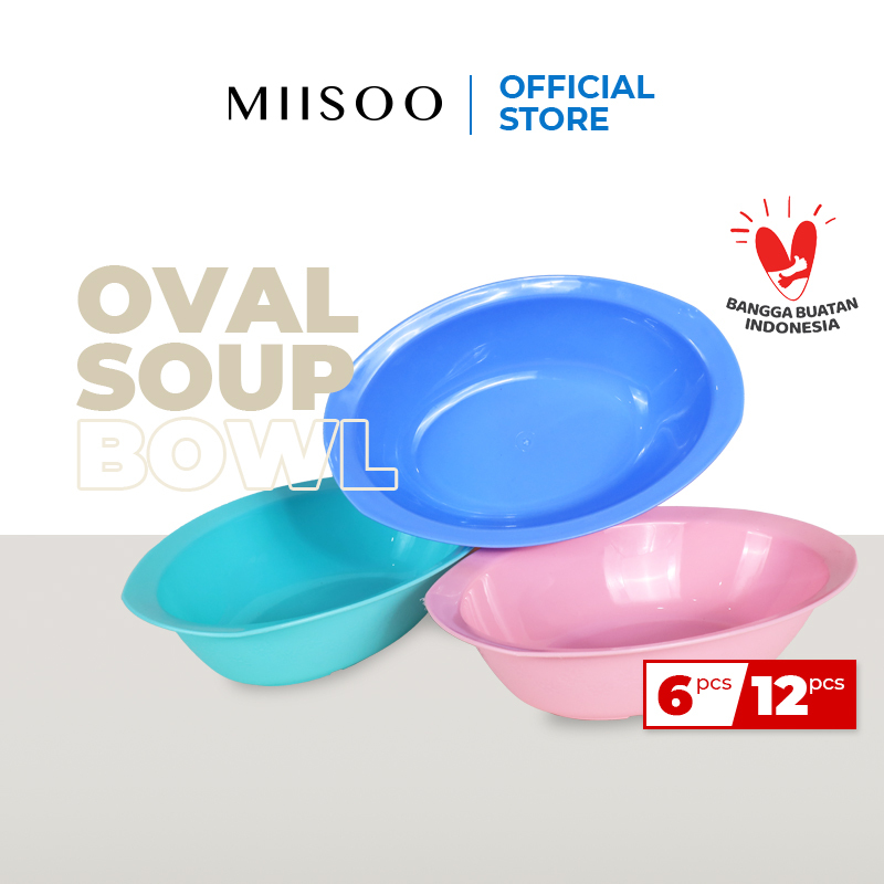 MIISOO Mangkok Perahu Plastik/Mangkok Sayur/Mangkok Sayur Plastik/Mangkok Sup/Mangkok Plastik