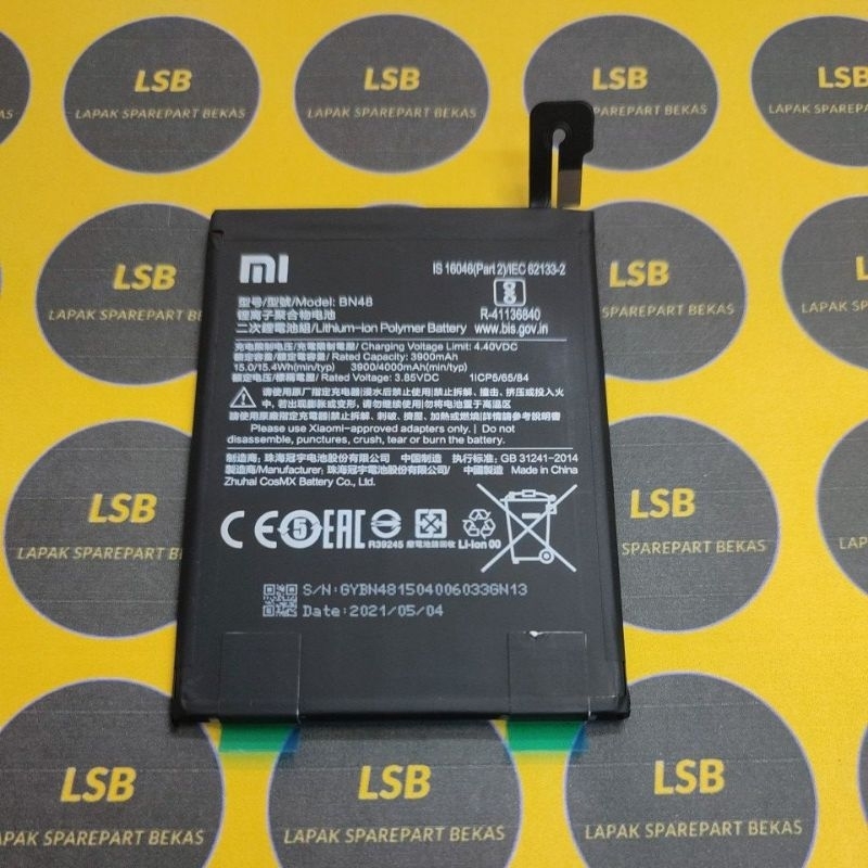 battery batre baterai xiaomi redmi note 6 pro bn48 100% original