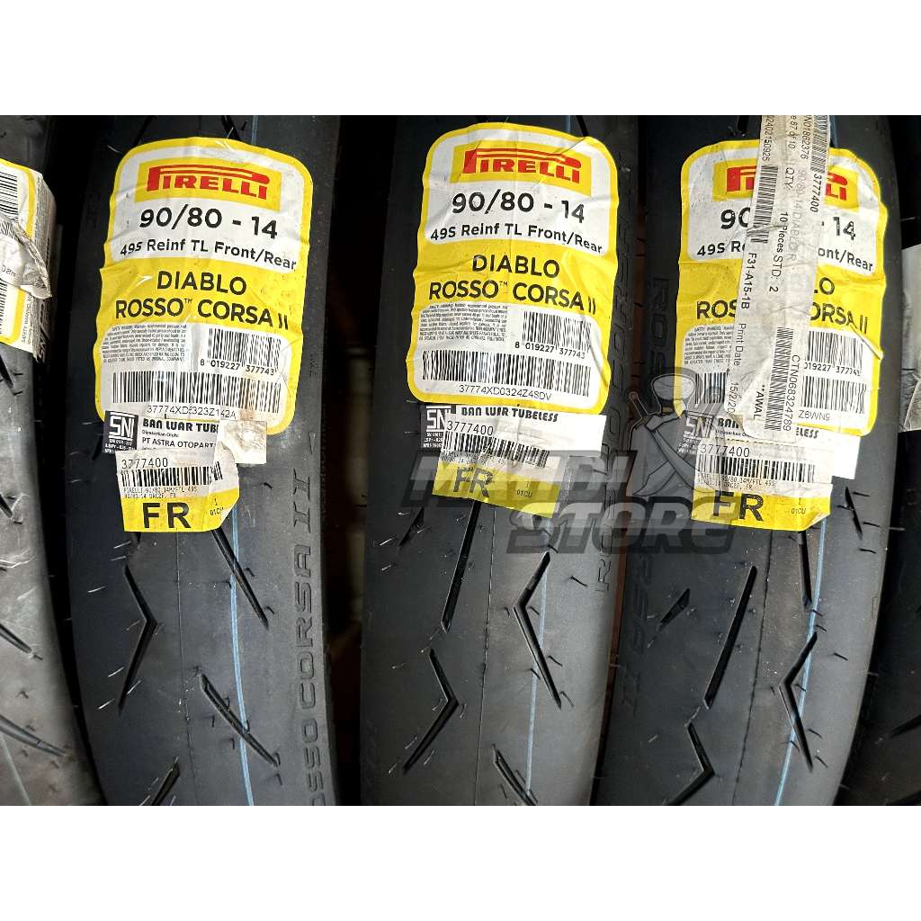 BAN PIRELLI DIABLO ROSSO SPORT CORSA 2 100/80 90/80 14 TUBELESS SOFT MEDIUM