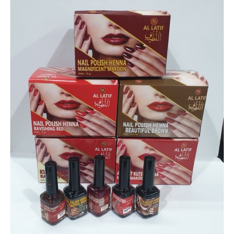 TERLARIS - AL-LATIF KUTEK HENNA HALAL BPOM / NAIL COAT HENNA