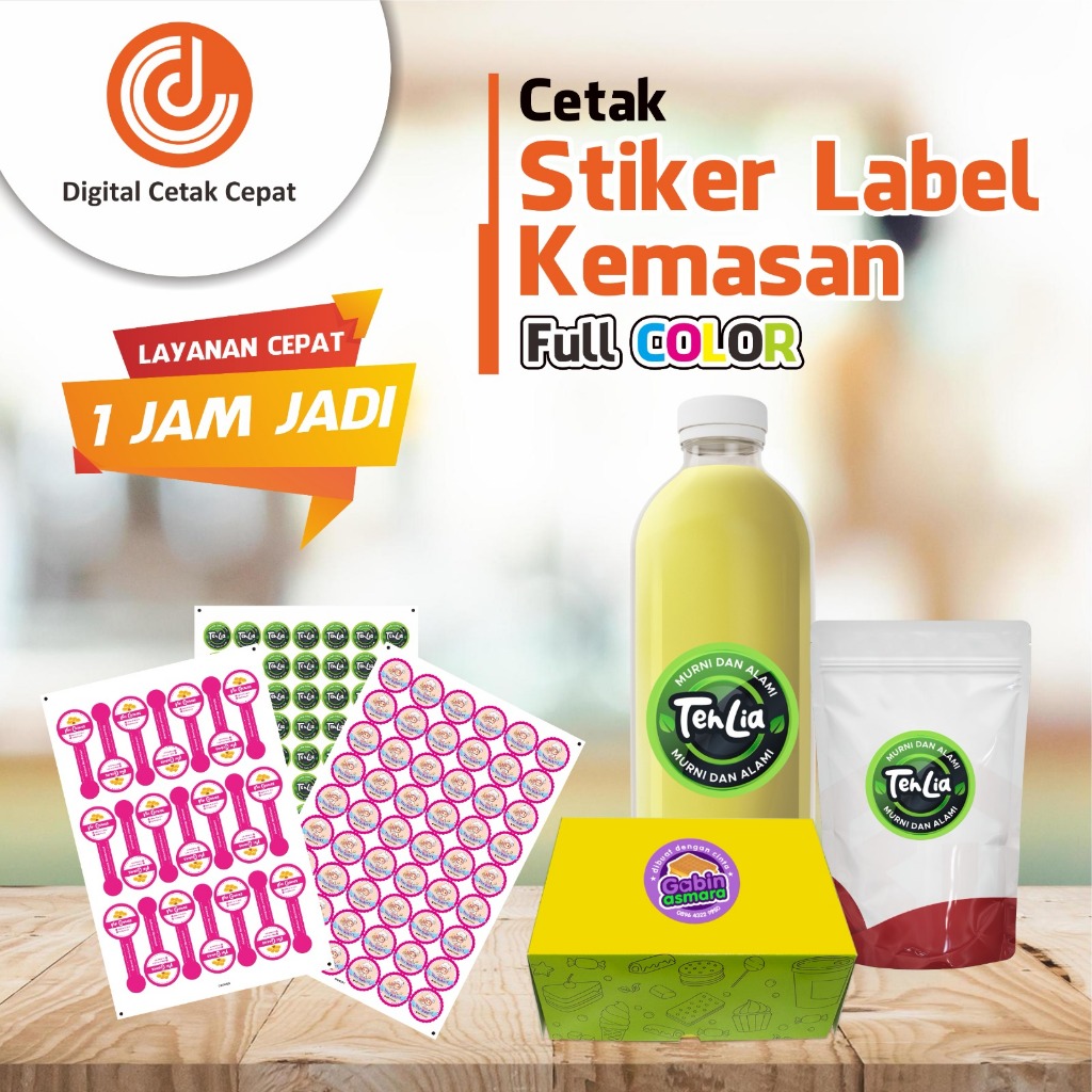 

Cetak Stiker Label Sheets Custom HVS/Cromo Kiss Cut A3+