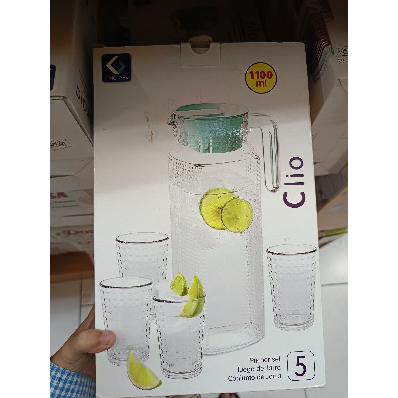 Kimglass Teko Set Kaca 1100ml | Pitcher Set | kimglass clio