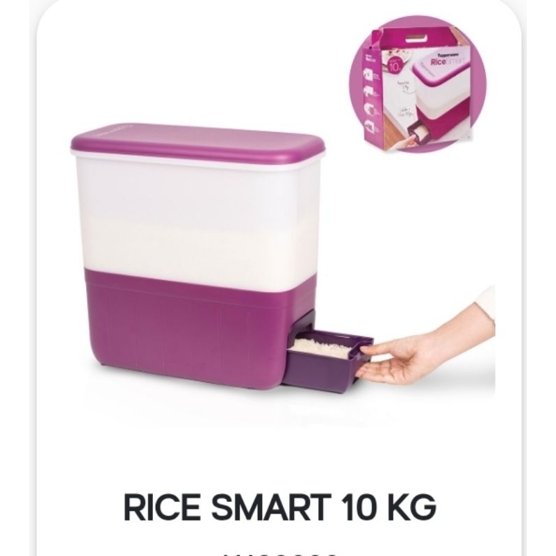 RICE SMART 10 KG, Tempat beras Tupperware