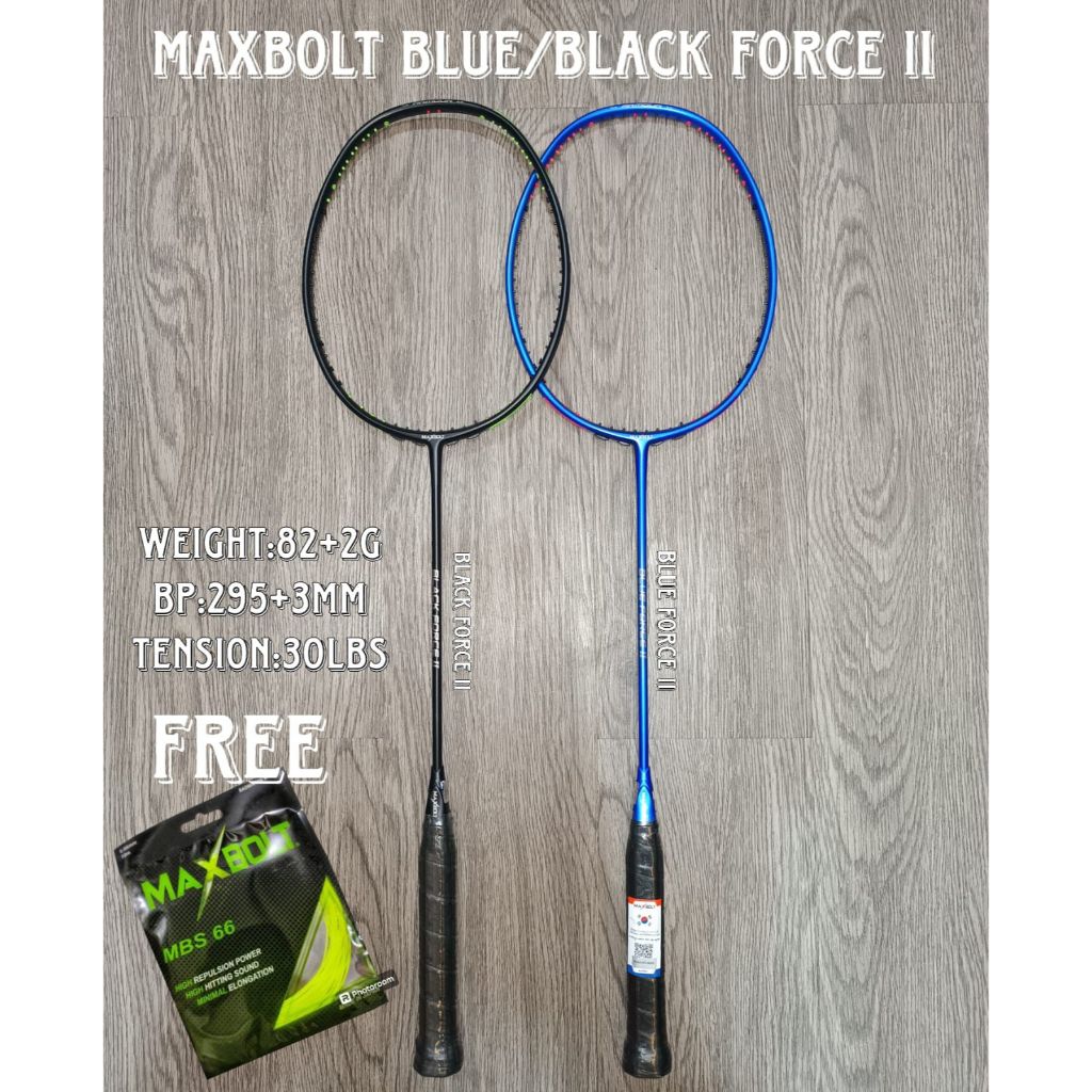 Raket Maxbolt Blue and Black Force II Original