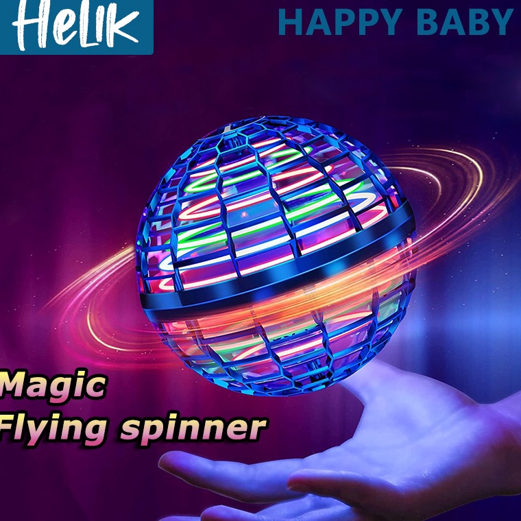 TERBAIK Bola Terbang Mainan Flying Spinner Drone Tangan Dikendalikan Helikopter Berputar Mini UFO de