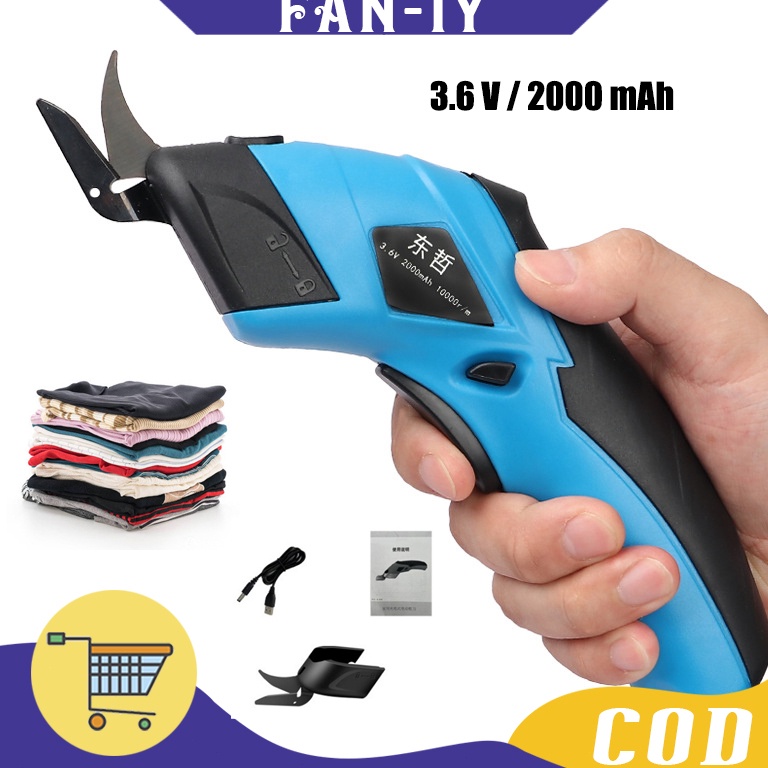 Terlaris Handheld Pemotong Kain Elektrik 36V2mAh Gunting Elektrik Pemotong Kain Rechargeable Potong 