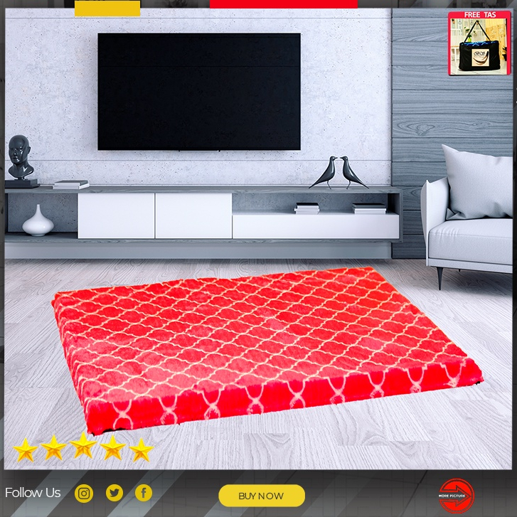 Berkah Saluyu Karpet bulu Rasfur motif P karpet lantai | |non anti slip