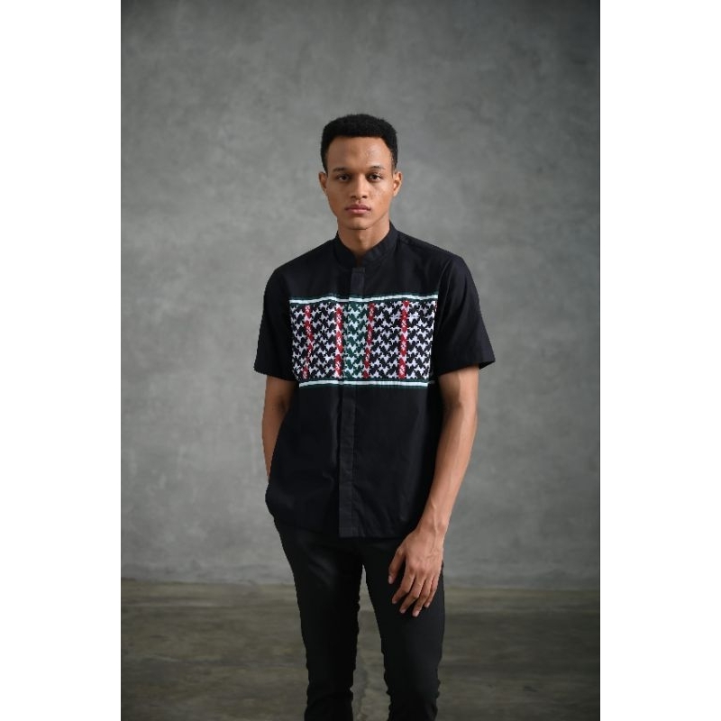 FATIH BAJU KOKO BATIK PRIA DEWASA LENGAN PENDEK SERI AL AQSA ABBAS - FATIH