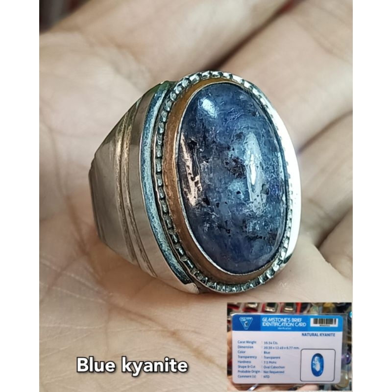 Cincin blue kyanite+memo