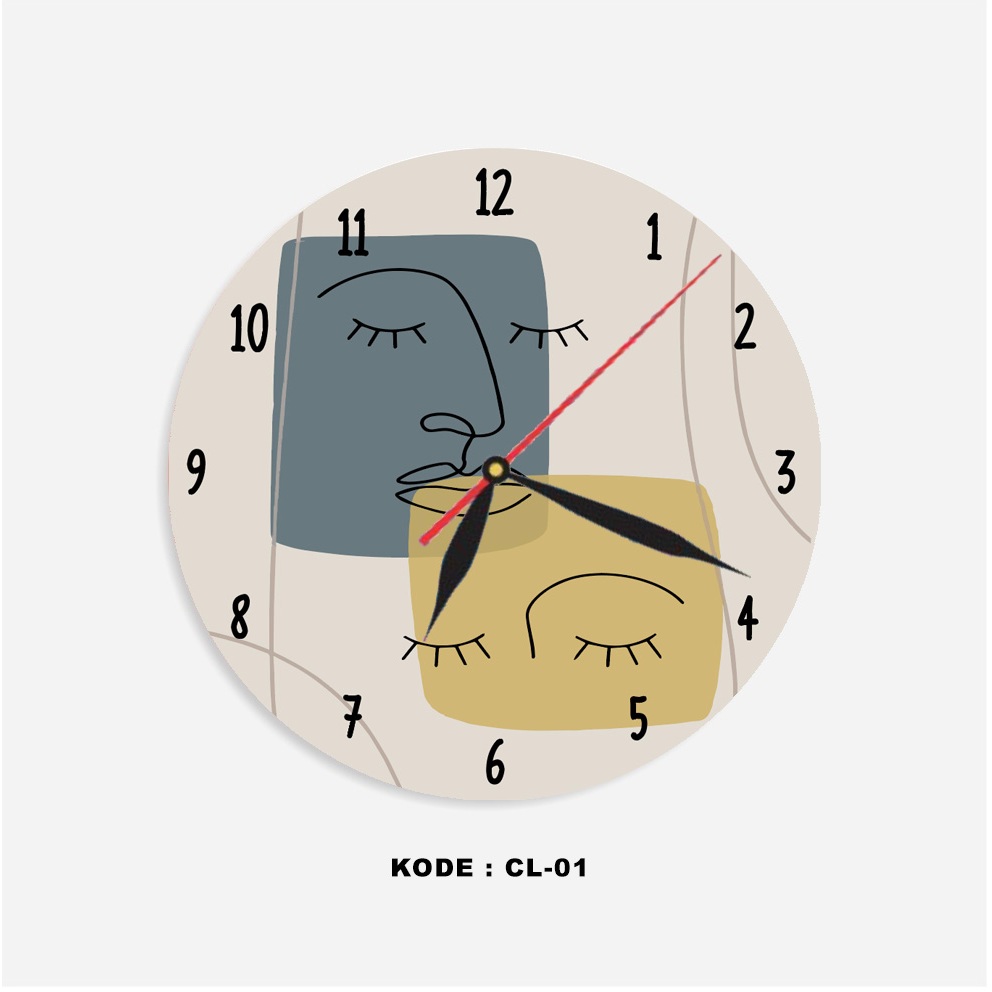 Jam Dinding Minimalis Dekorasi Ruang Tamu Aesthetic Hiasan Dinding