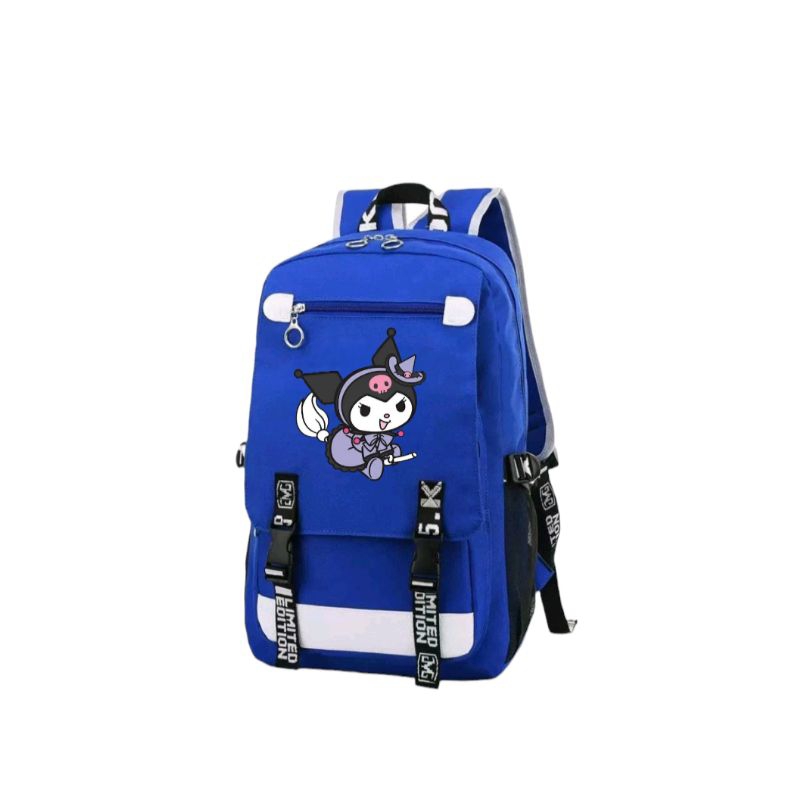 tas ransel tas sekolah tas motif kuromi karakter kuromi san rio tas anak sekolah karakter kuromi san
