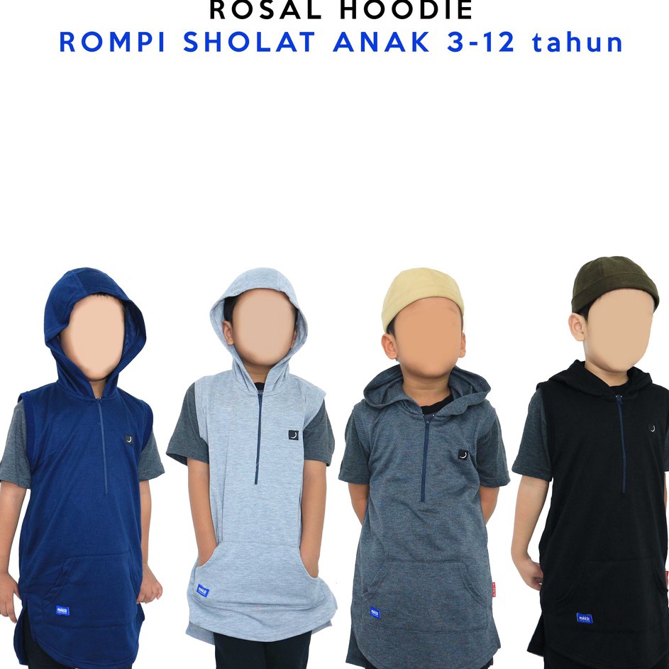 Sekarang Untung  Rosal Hoodie Anak Laki Laki 4  12 Tahun  Rompi Sholat Hoodie Anak Laki Laki Brand R