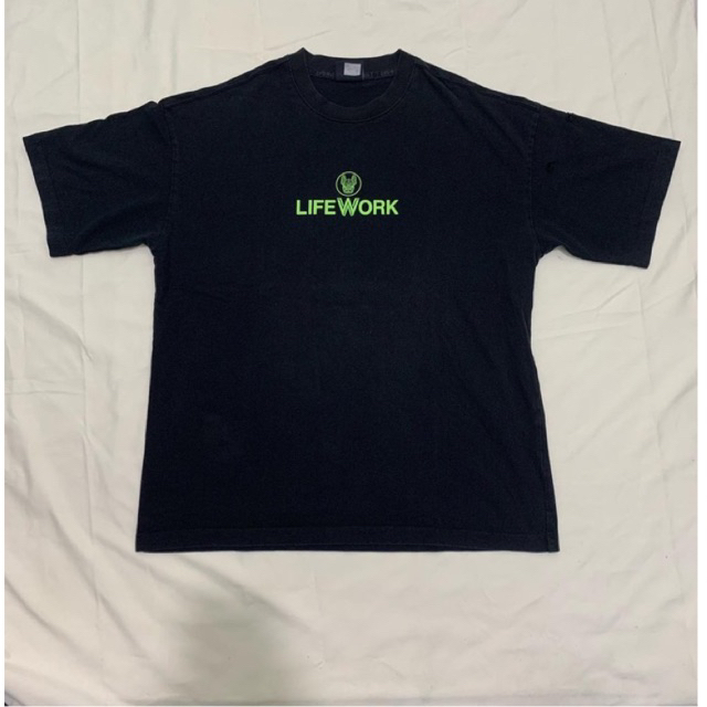 TSHIRT/KAOS HITAM LIFEWORK SECOND ORIGINA