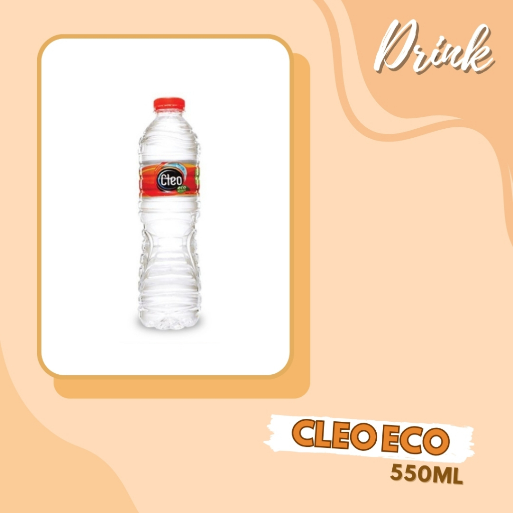 

DRINK | MINUMAN BOTOL | CLEO ECO SHAPE | AIR MINUM DALAM KEMASAN AIR MINERAL | BOTOL | CLEO ECO 550ML