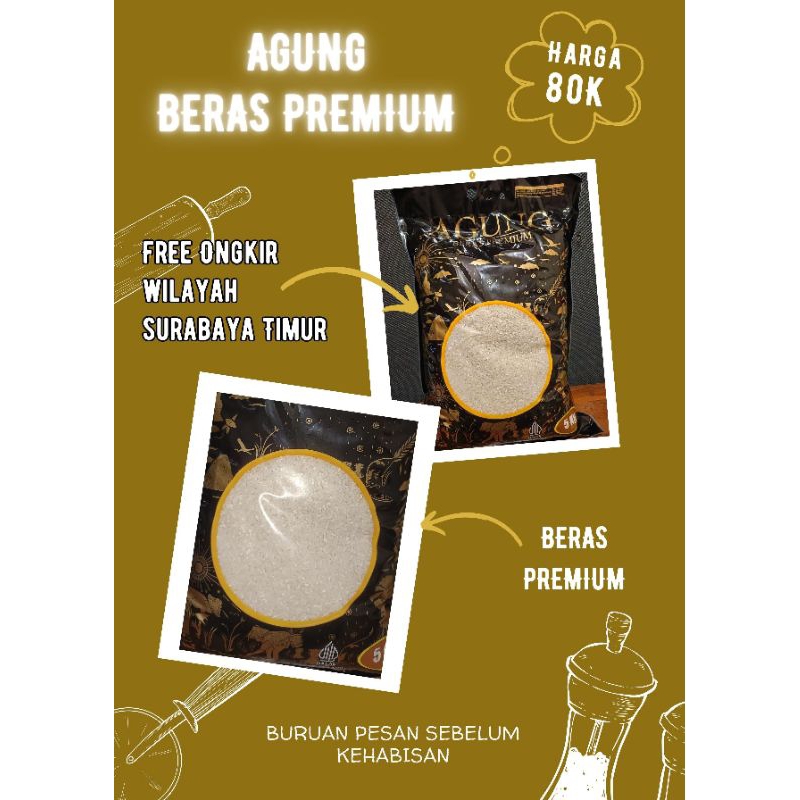 Beras Agung Premium 5Kg || Beras Agung 5KG