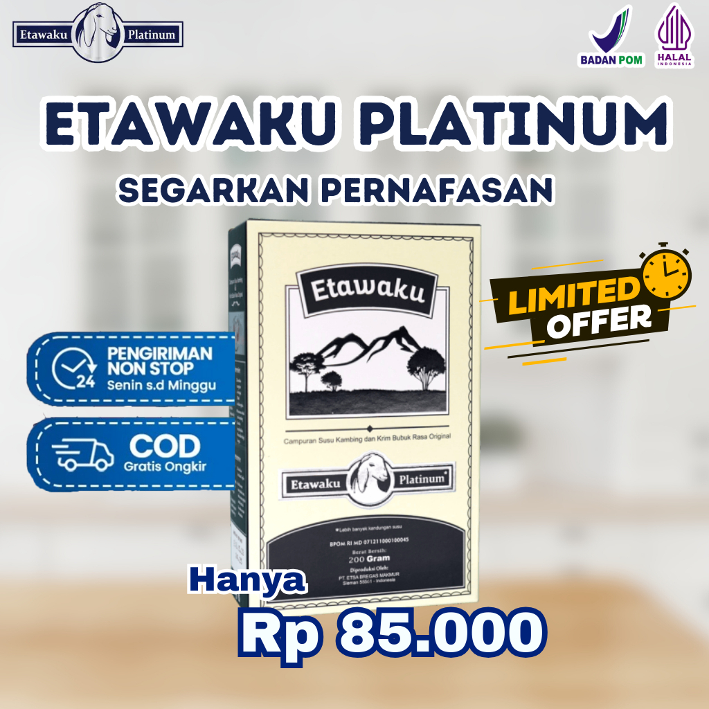 

ETAWAKU PLATINUM - Susu Kambing Etawa Original Krimer Bubuk Solusi Atasi Masalah Pernapasan Asma