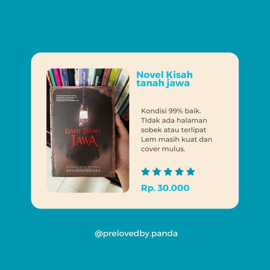 PRELOVED Novel Kisah tanah jawa