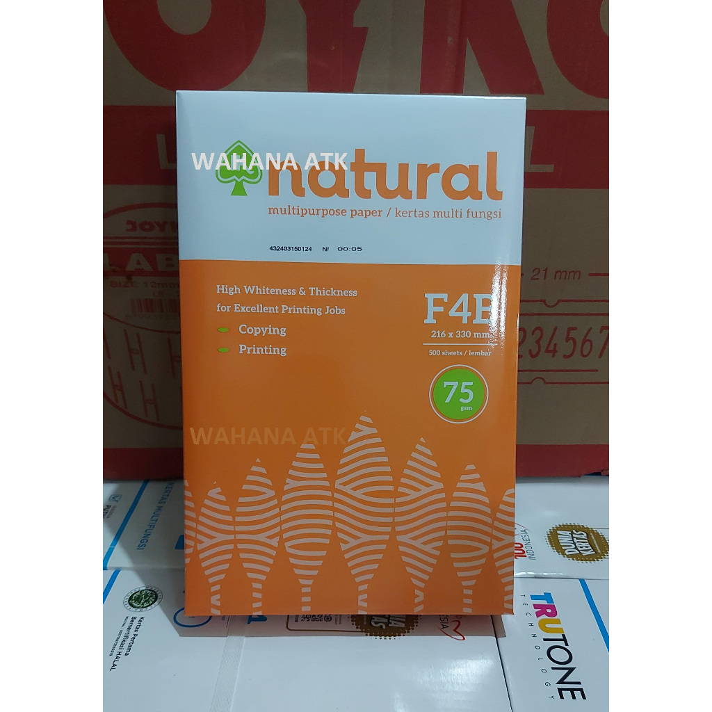 

Kertas hvs NATURAL F4 75 gsm