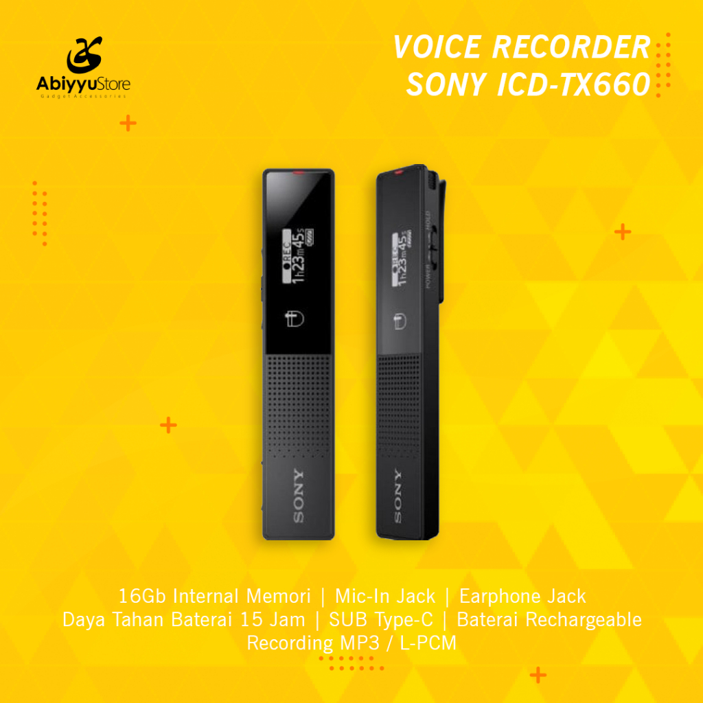 Alat Perekam Rekam Suara Sony ICD-TX650 Rekaman Audio Voice Digital Recorder