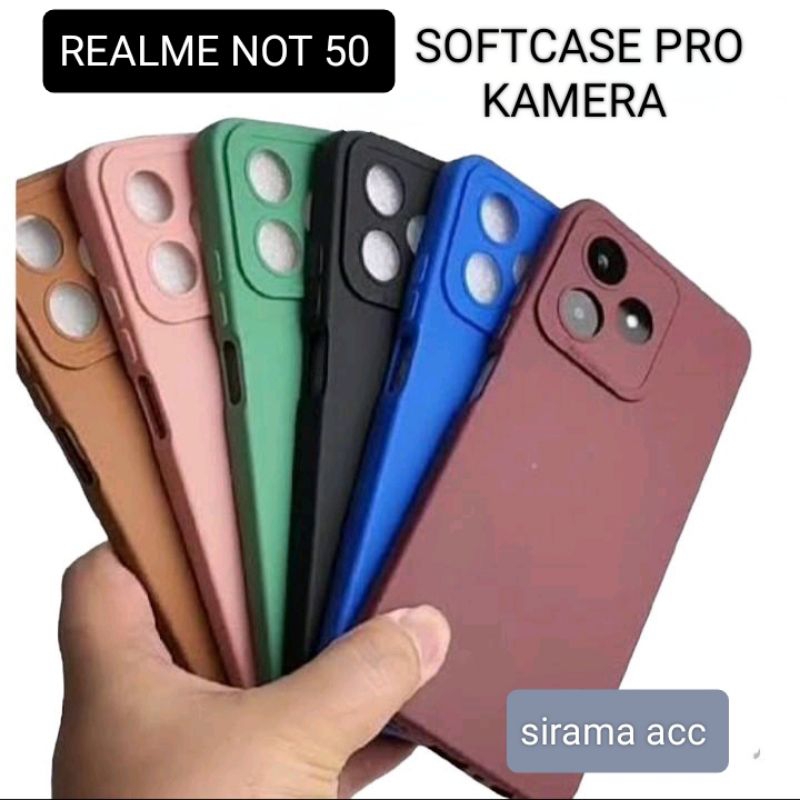 SOFTCASE PRO KAMERA REALME NOT 50. SILIKON PELINDUNG HENDFONE