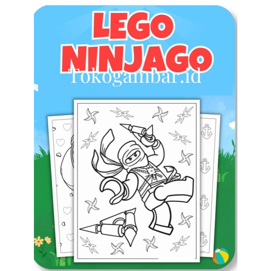 

ID018 Lego Ninjago Coloring Pages - Buku Mewarnai Anak TK SD