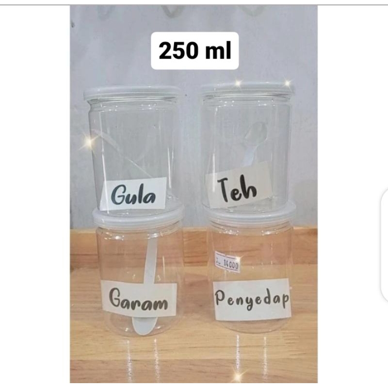 botol Bumbu Dapur Aesthetic 250  ml free stiker