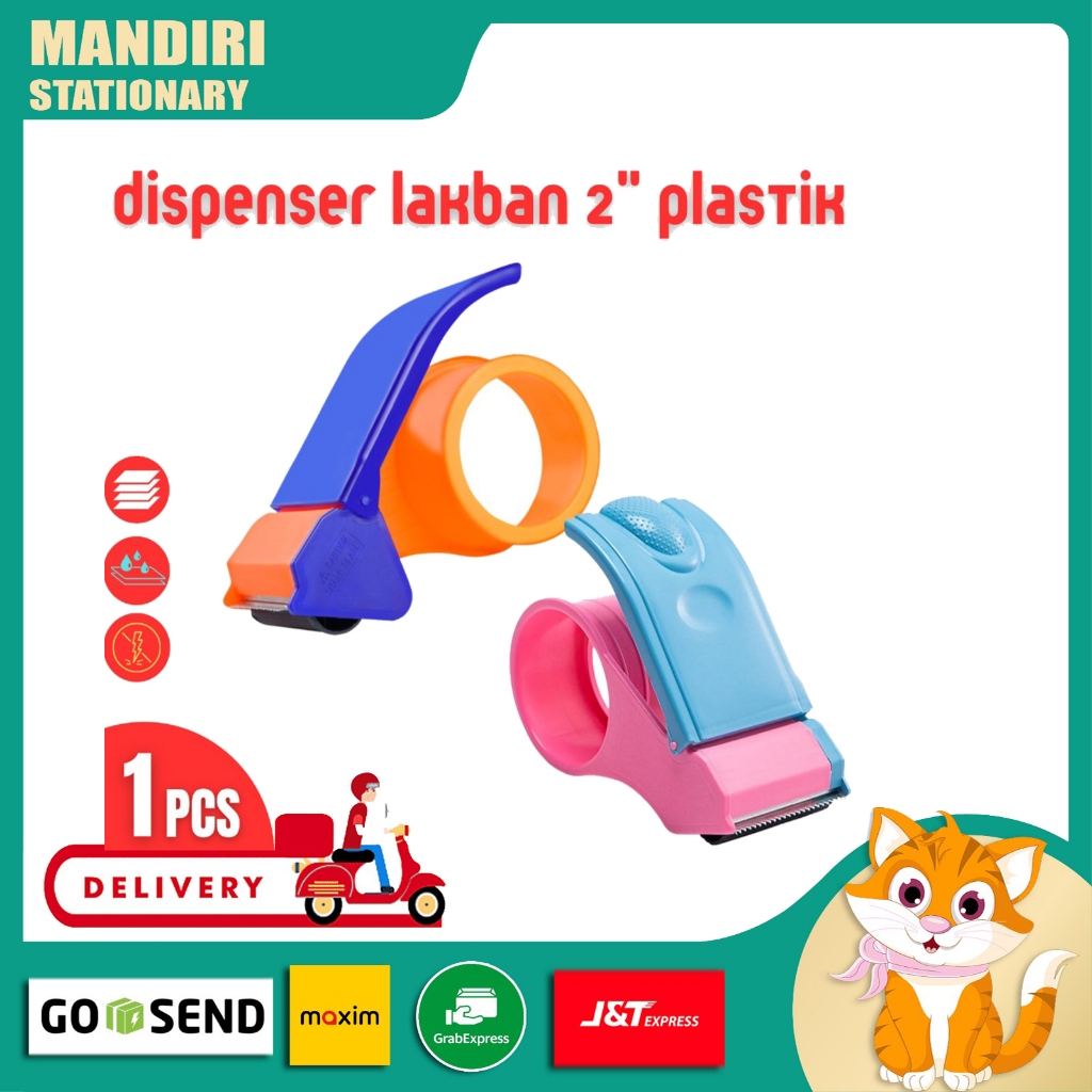 

Tape Dispenser Alat Pemotong Lakban 2 Inch Plastik Tempat Roll Cutter Tape