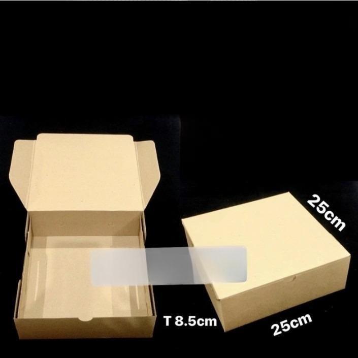 (10 Pcs) Kotak Roti Donat Packaging Box Eflute Hempers Hadiah Ultah Dus Souvenir Kue Bolu 25x25x8 cm