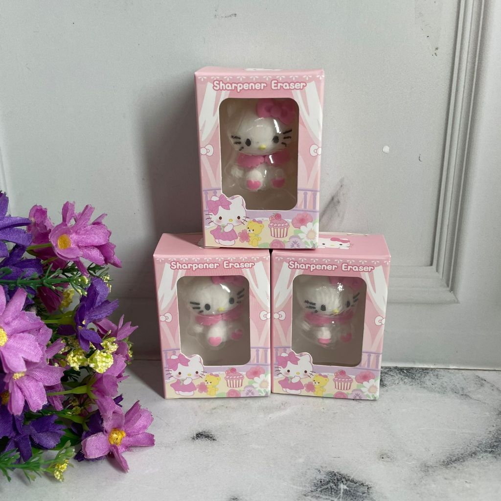 

Penghapus 2in1 Serutan Hello Kity Box Mewah Cute Lucu / Rautan Sanrio Helo Kitty Kotak Mewah 1 PCS Imut Unik Alat Tulis Sekolah Anak Kekinian Stationary Fancy Best Quality Bisa Grosir dan COD