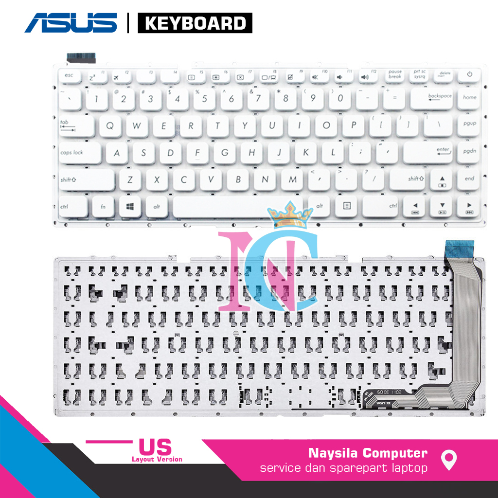 Keyboard Asus X441 X441S X441U X441UB X441M X441MA X441B X441N X441B X441SA X441SC X441UA PUTIH