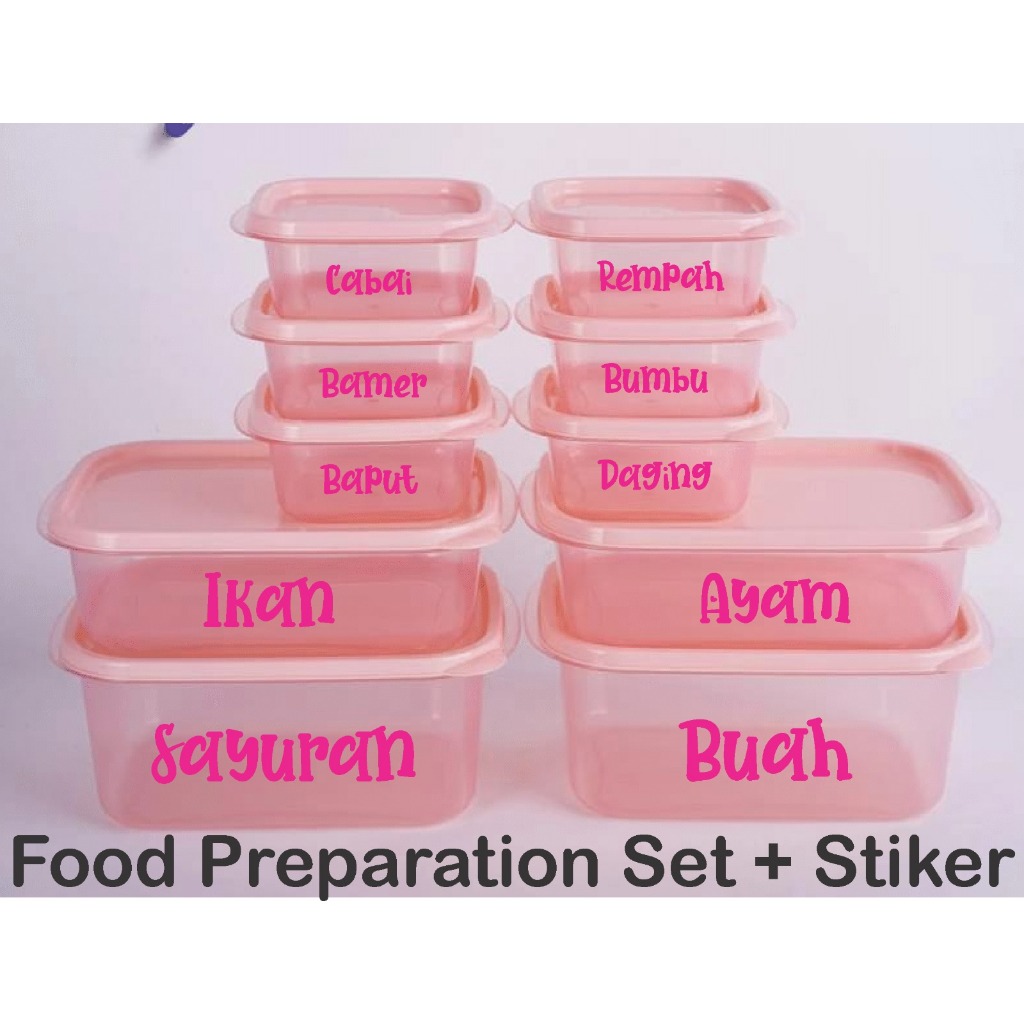 1 Set Container food / food preparation set / box makanan / tempat makanan kulkas