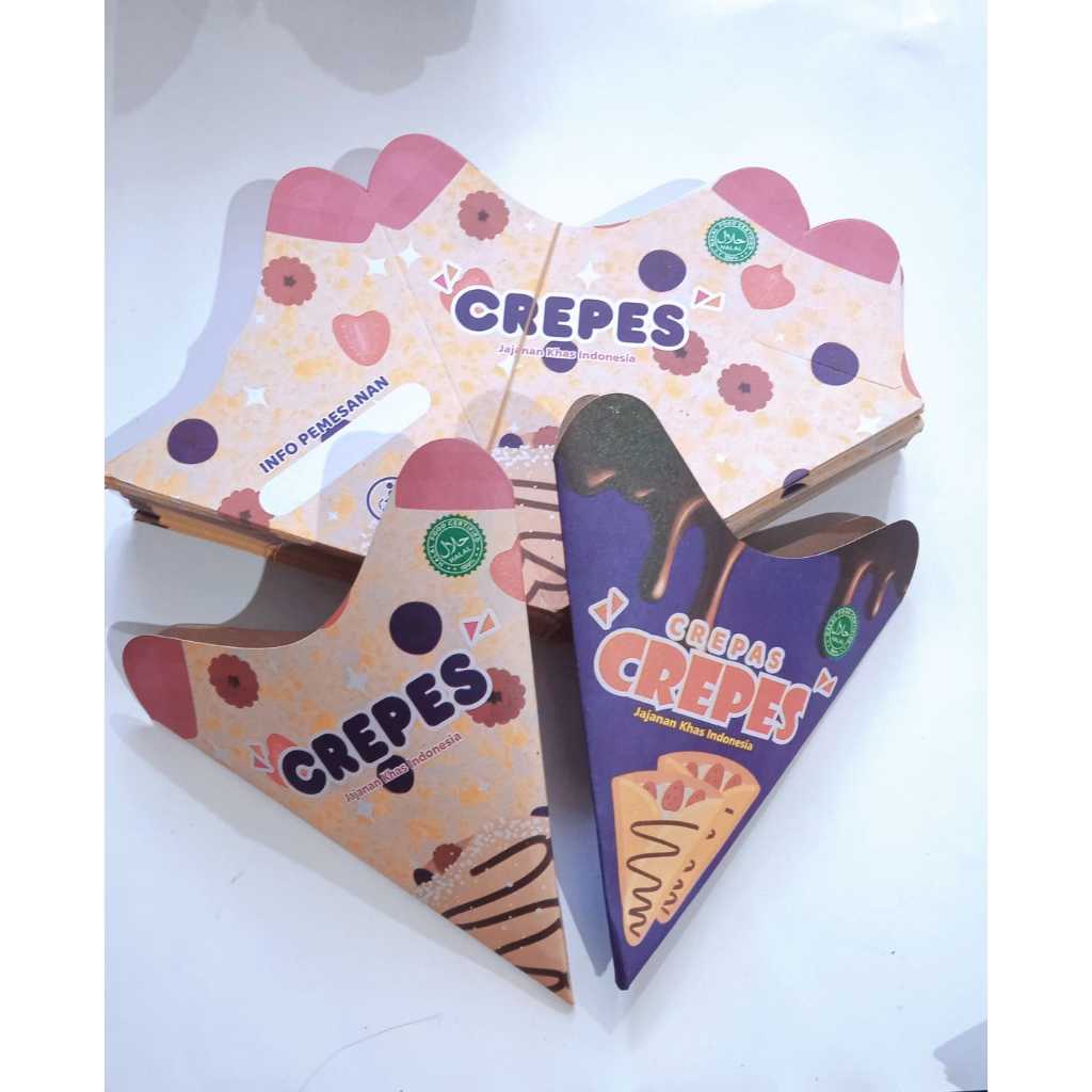 

500 Lembar bungkus crepes / Kertas crepes / Kemasan crepes / Wadah crepes