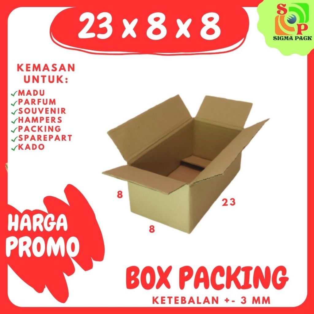 

Box Packing 23x8x8 Kardus A1 Olshop Karton Dus Kotak Kemasan Sparepart Assesoris