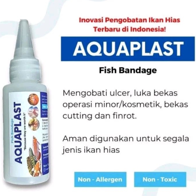 Obat ikan koi luka borok ulcer hikui finrot Aquaplast Fish Bandage