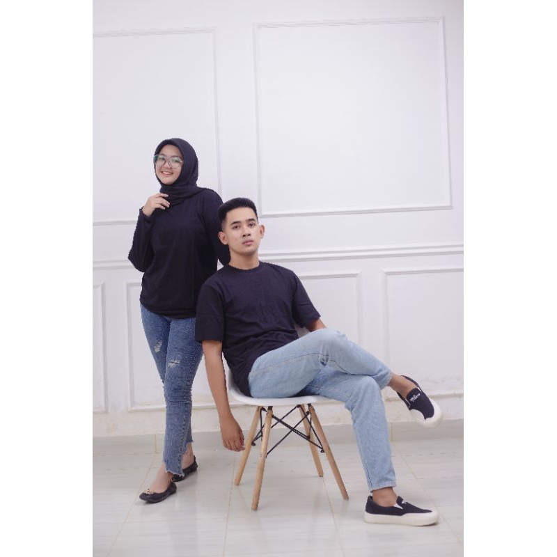 Kaos Polos Cotton Combed 24s (Hitam)