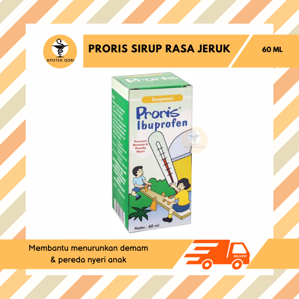 PRORIS SIRUP 60 ML RASA JERUK/IBUPROFEN/OBAT SAKIT GIGI ANAK